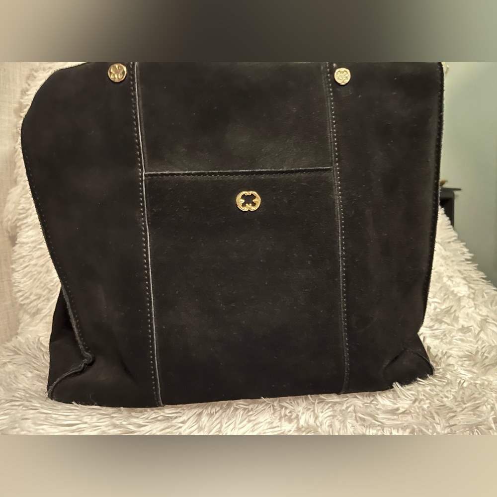 Emma Fox suede patchwork bag - Picture 13 of 16